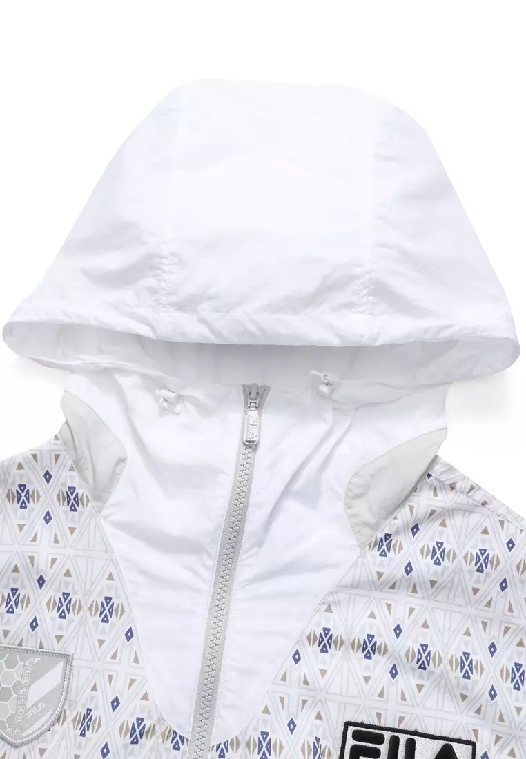 FILA FILA FUSION x White Mountaineering Logo Ethnic Print Hooded Jacket