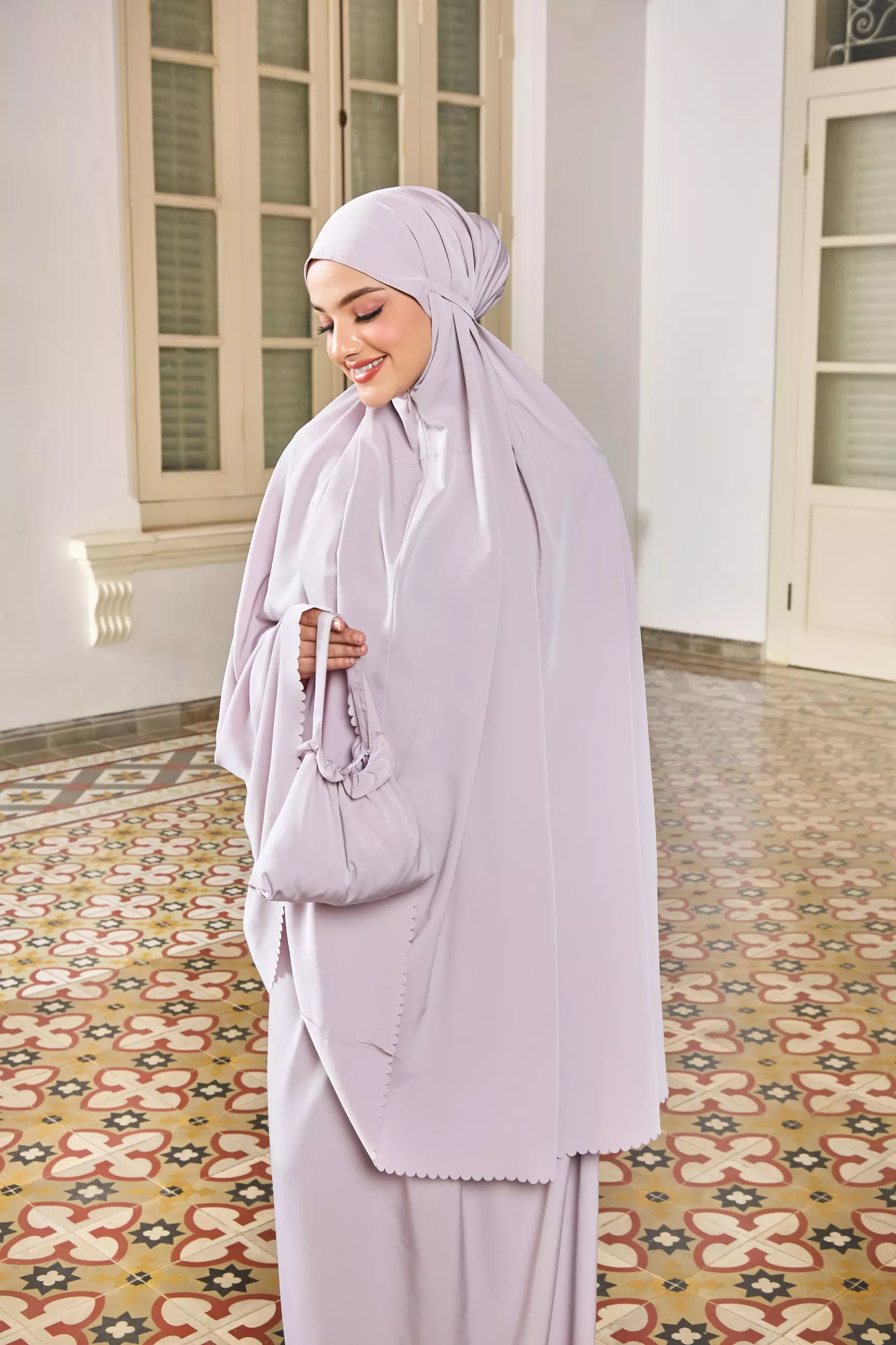 MFMW Marfa Mukena Dewasa 2in1 - Dusty Pink - Soft Poly