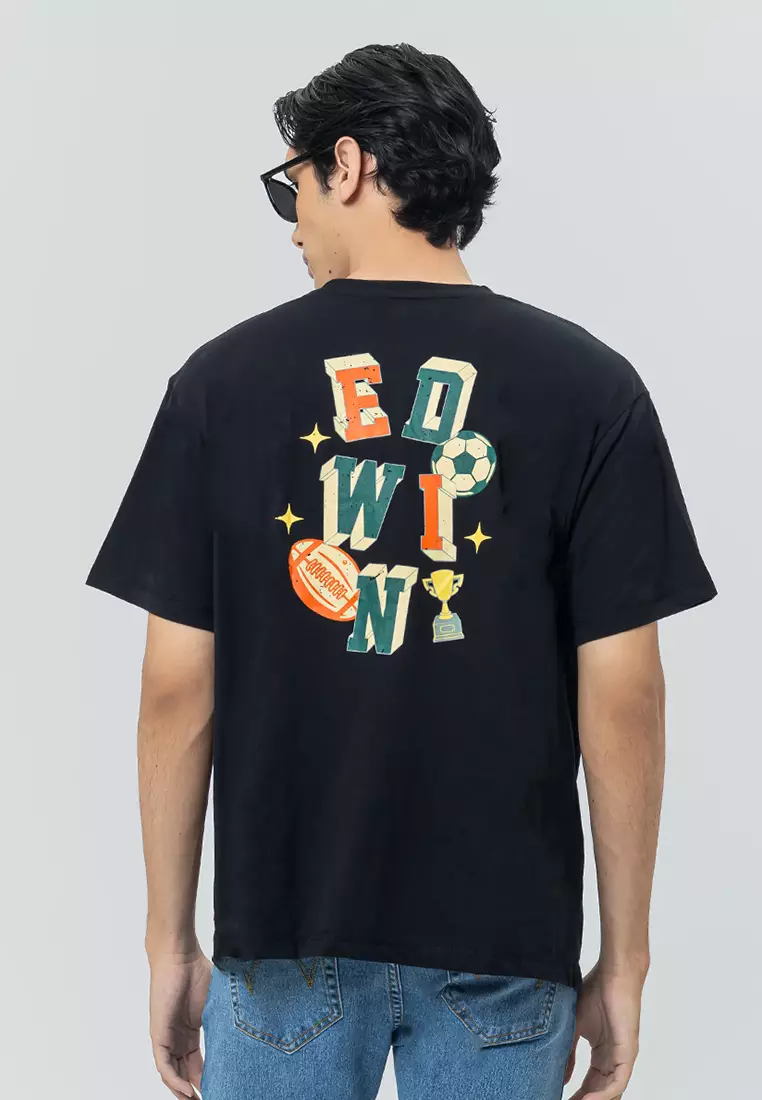 Jual Edwin Jeans WINNER JET BLACK Kaos Pria Lengan Pendek SS Top