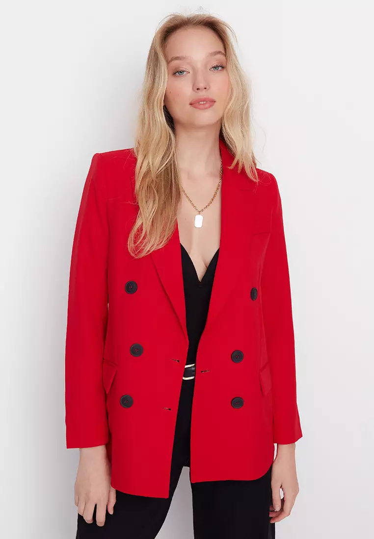 Double breasted sale casual blazer