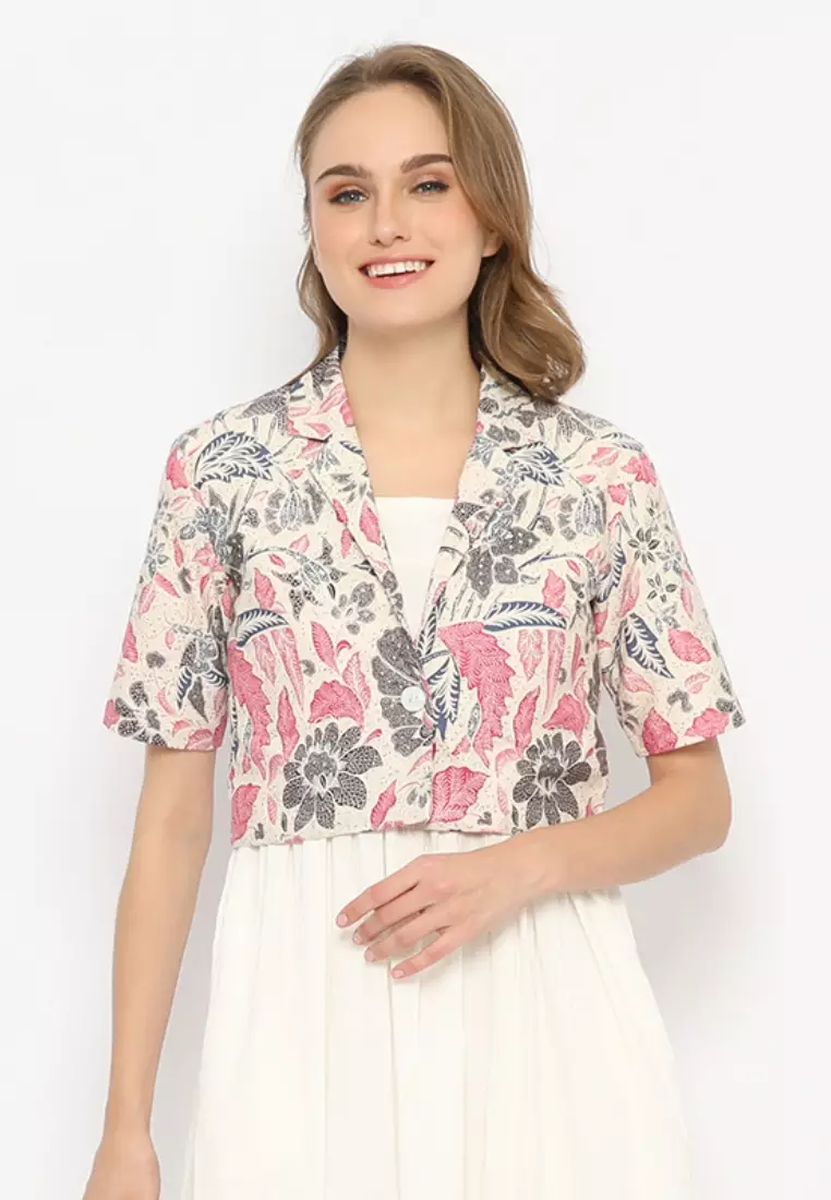 Blazer Batik Harsana Pink