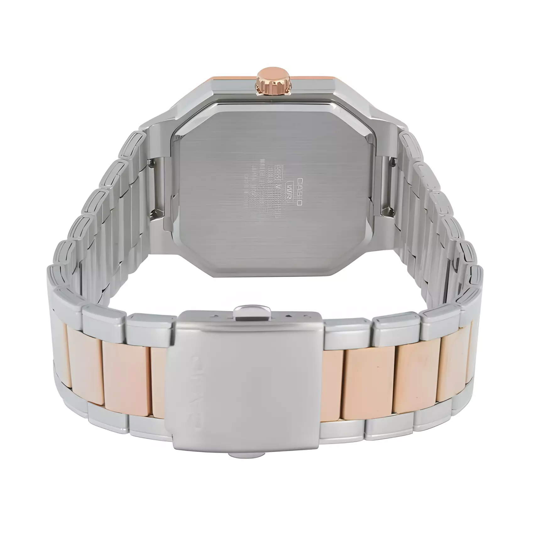 Casio- Jam Tangan Analog Pria - Silver Rose Gold Stainless Steel -  MTP-B195RG-2AV