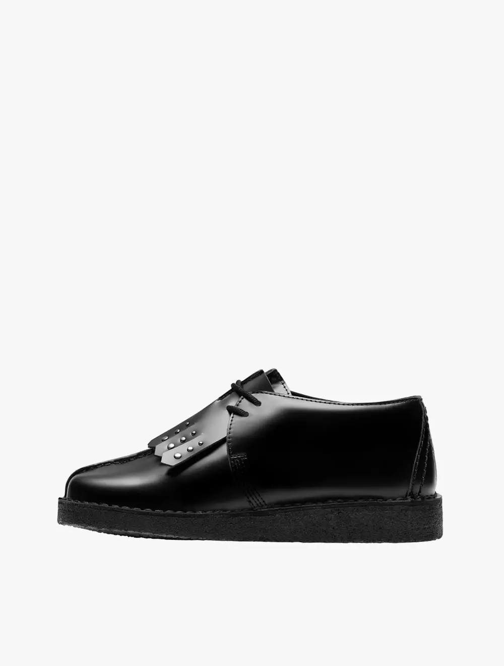 Clarks Desert Trek. Blk HiShine Lea
