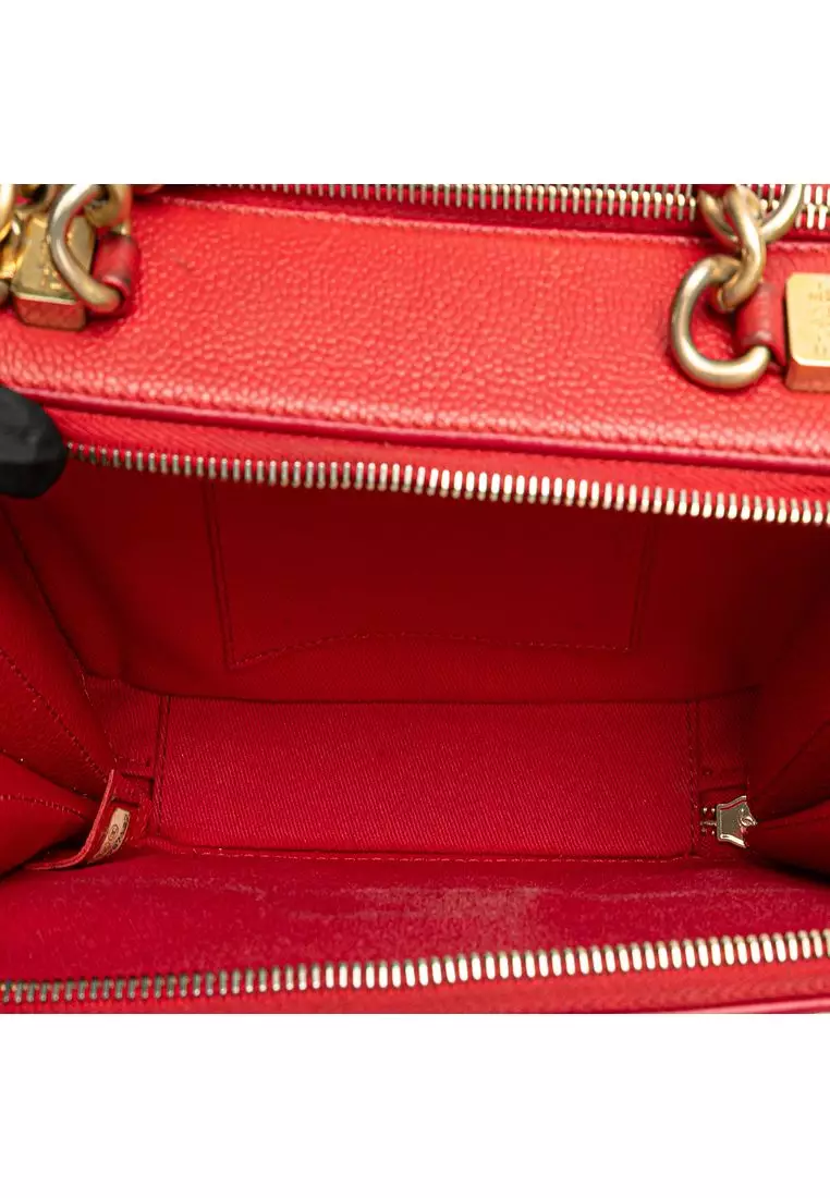 Pre-Loved Chanel Small Quilted Caviar Top Handle Camera Bag