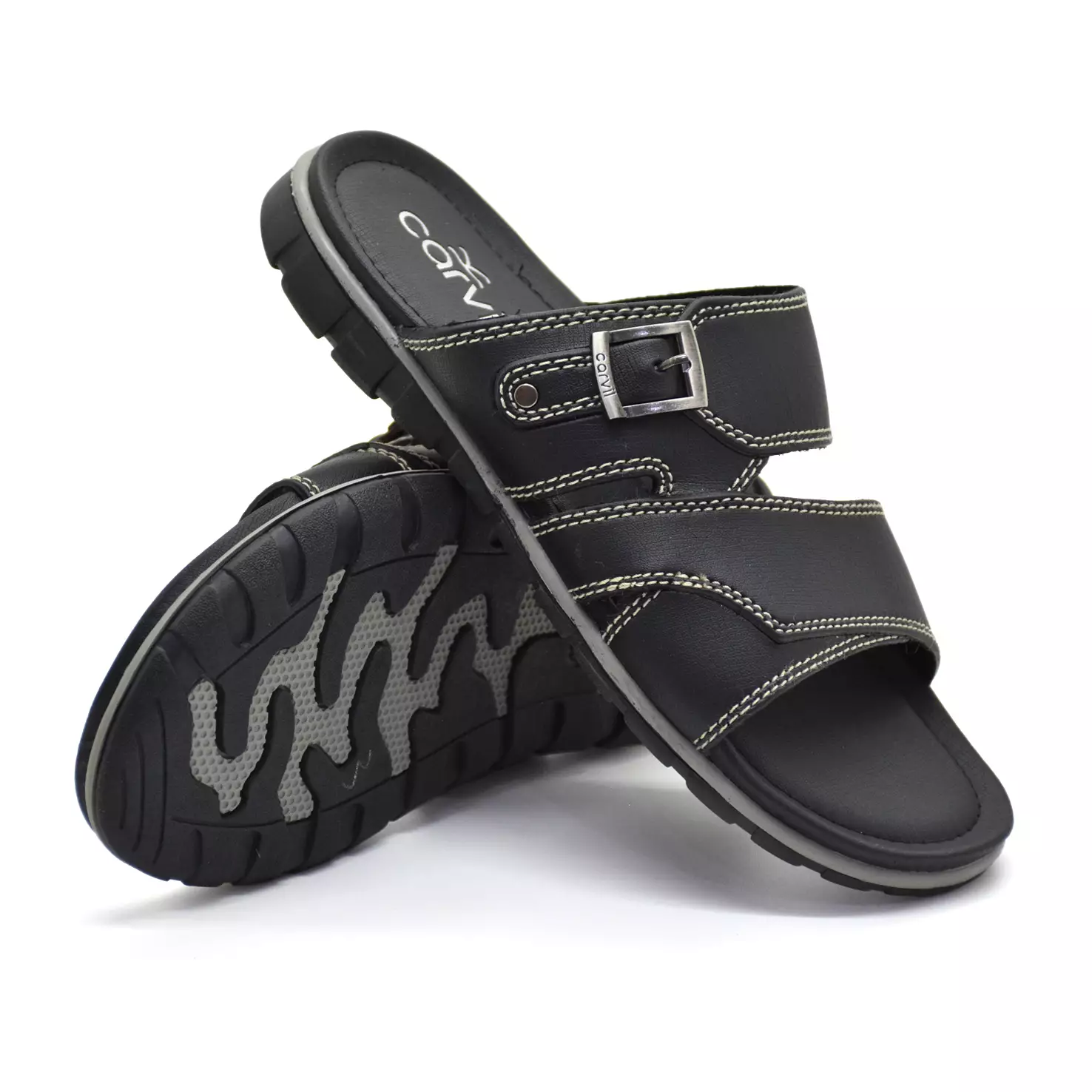Carvil Sandal Pria Cardiff-03 M Black
