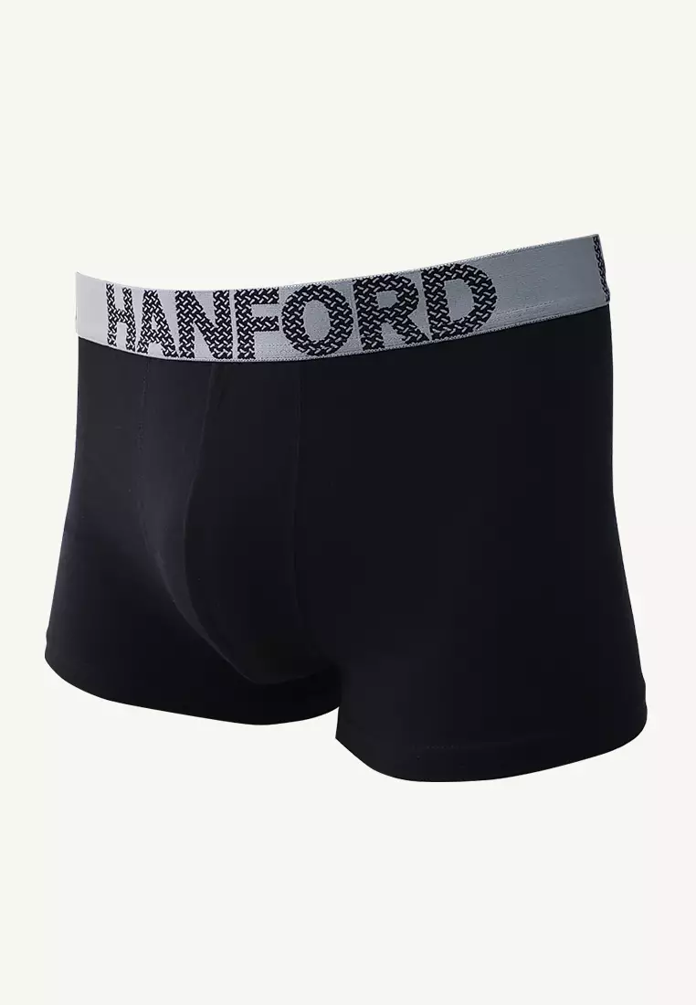 Cotton with Spandex Men's Boxer Briefs Bently - Black (Single Pack) S-4X Big Plus Size