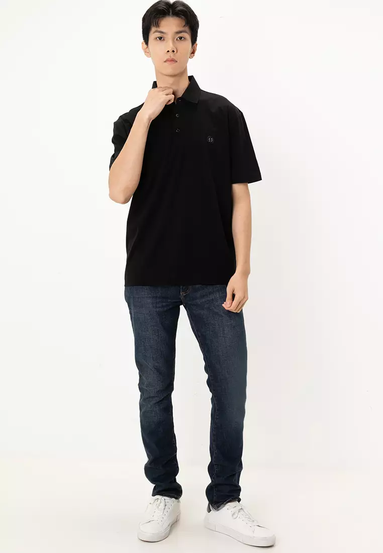 Double Monogram Mercerized Cotton Polo Shirt  -  BOSS Business
