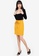 ZALORA BASICS yellow Basic Tie Front Mini Skirt 1DCFDAABB7D63CGS_4