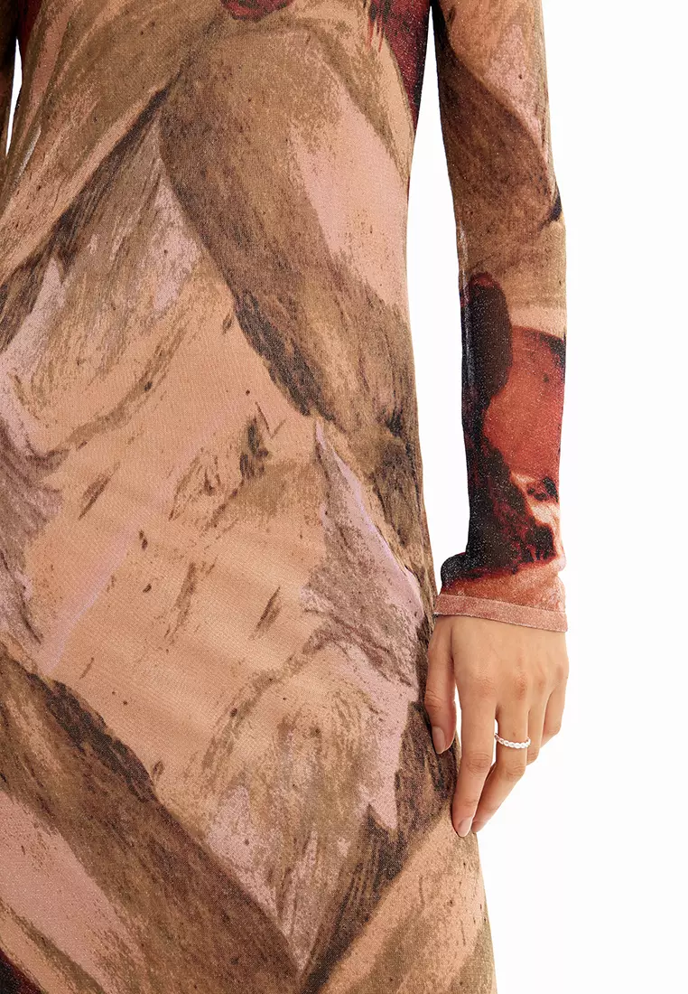 Buy Desigual Desigual Woman Landscape knit midi dress. 2026 Online | ZALORA