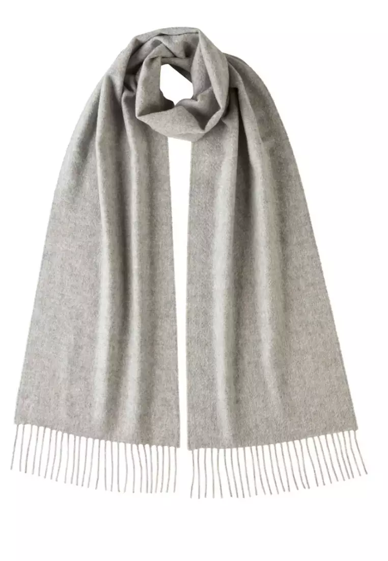 Aksesoris Wanita Virgin Wool Cashmere Shawl Syal Wanita Kasmir Silver Powder
