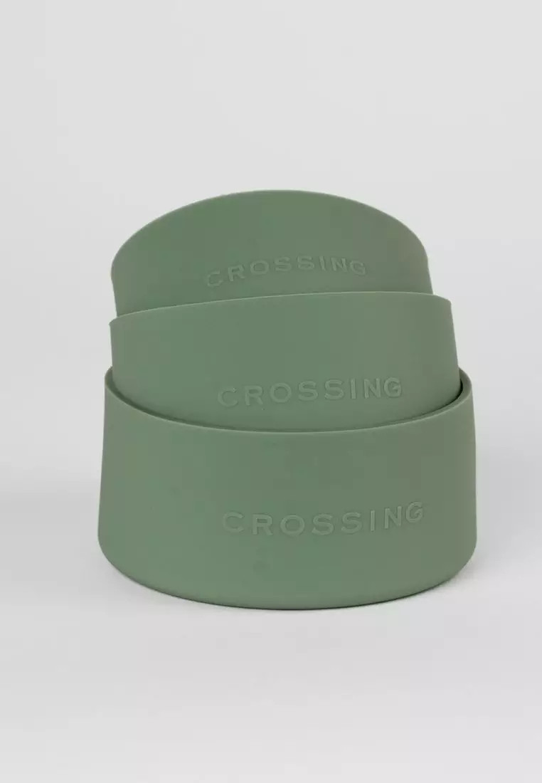Crossing Silicone Water Bottle Boot - Fits Diameter 7-7.5cm (550ml) Blistered Pack - Sage Green