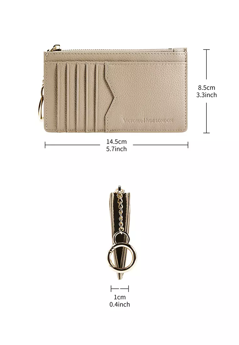 Amilie 卡包 真皮环扣小号拉链卡包 10+卡位-裸色