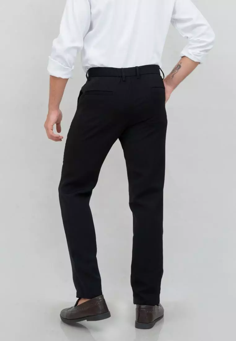 Celana panjang pria kerja formal bahan slim fit PINGGANG KARET houseofcuff