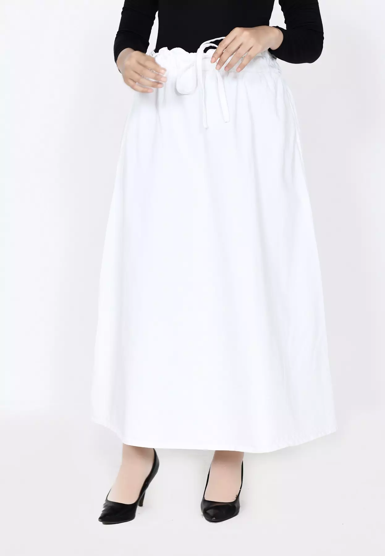 Tiara Skirt Denim -White