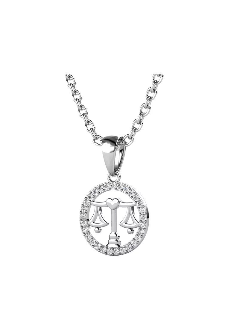 Circlet Libra Pendant - Kalung Crystal Swarovski by Her Jewellery