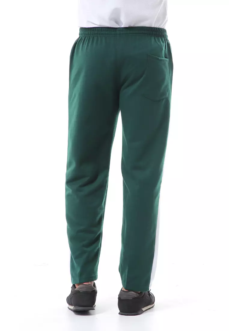Nemanja Celana Panjang Pria Training Olahraga Motif List Material BabyTerry ORIGINAL - Army Green