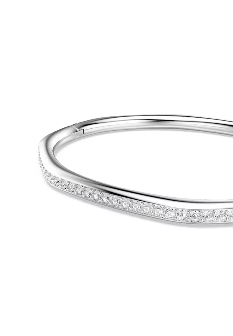 Buy Swarovski Dextera Bangle, Octagon Shape, Round Cut, White, Rhodium ...