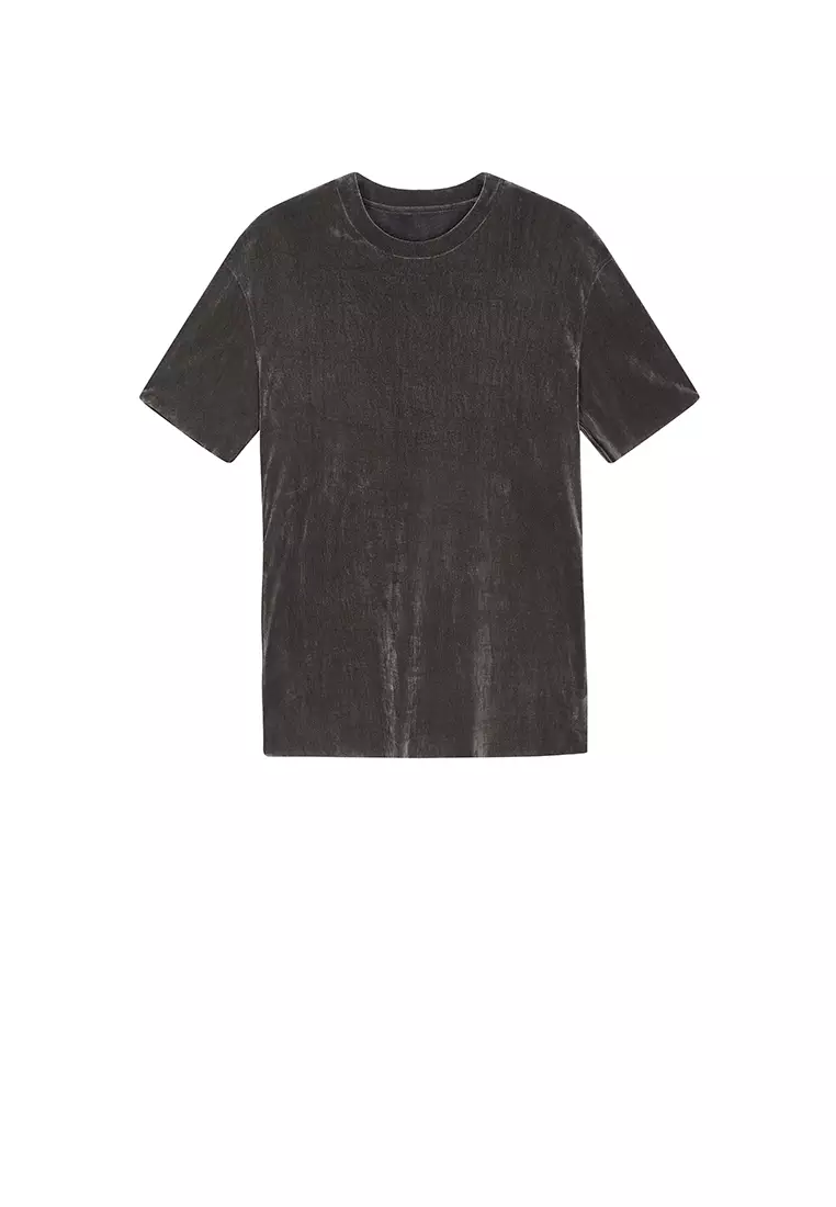 人丝网纱修身短袖T恤