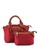 NUVEAU red Colour Block Nylon Top Handle Bag Set 76836AC3375EA0GS_8
