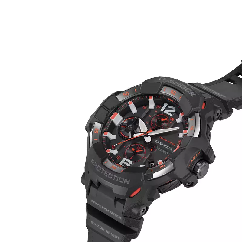 Jam Tangan Pria Casio G-Shock Gravitymaster GR-B300-1A4DR Tough Solar Digital Analog Dial Black Resin Band
