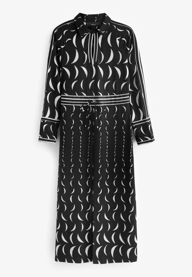 Long Sleeve Column Shirt Dress