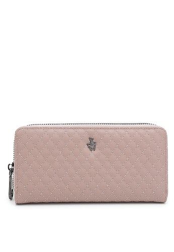 Swiss Polo pink Women's Quilted Long Wallet C62A0ACD916EF7GS_1