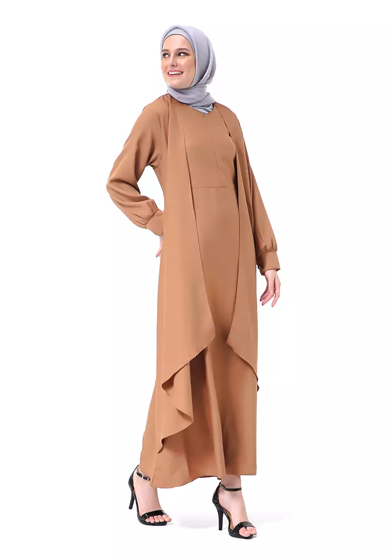 Catline Dress Gamis Jumbo Syar'i Lengan Panjang Regular Fit Premium Quality - Milo