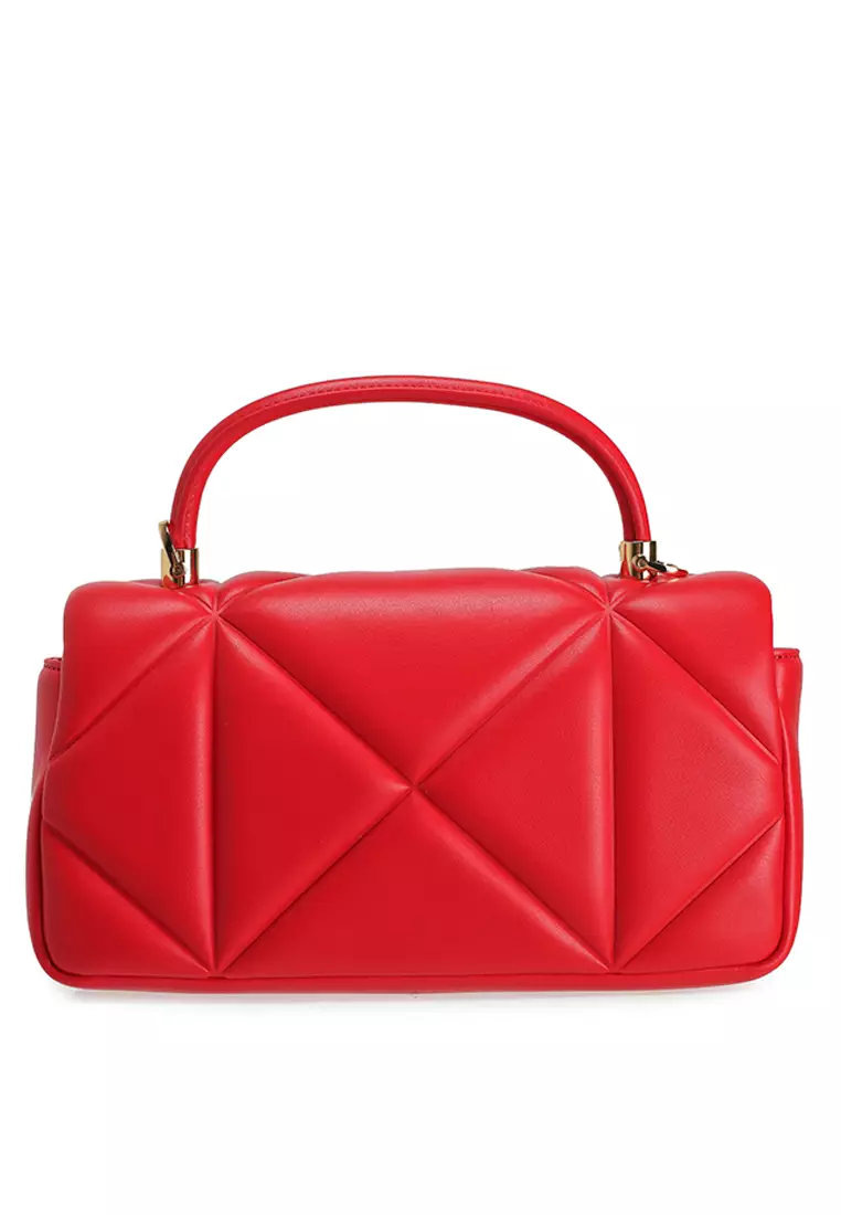 Embossed Quilted Top-Handle Bag (nt)