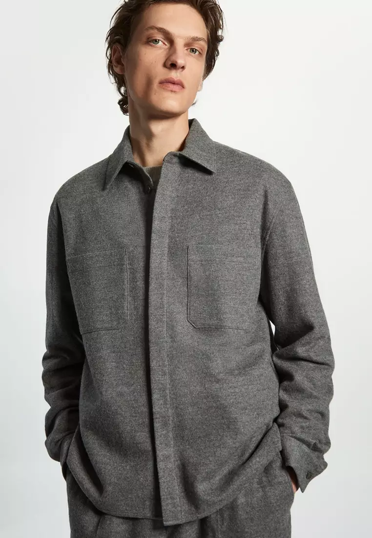 Buy COS Regular-Fit Wool Overshirt Online | ZALORA Malaysia