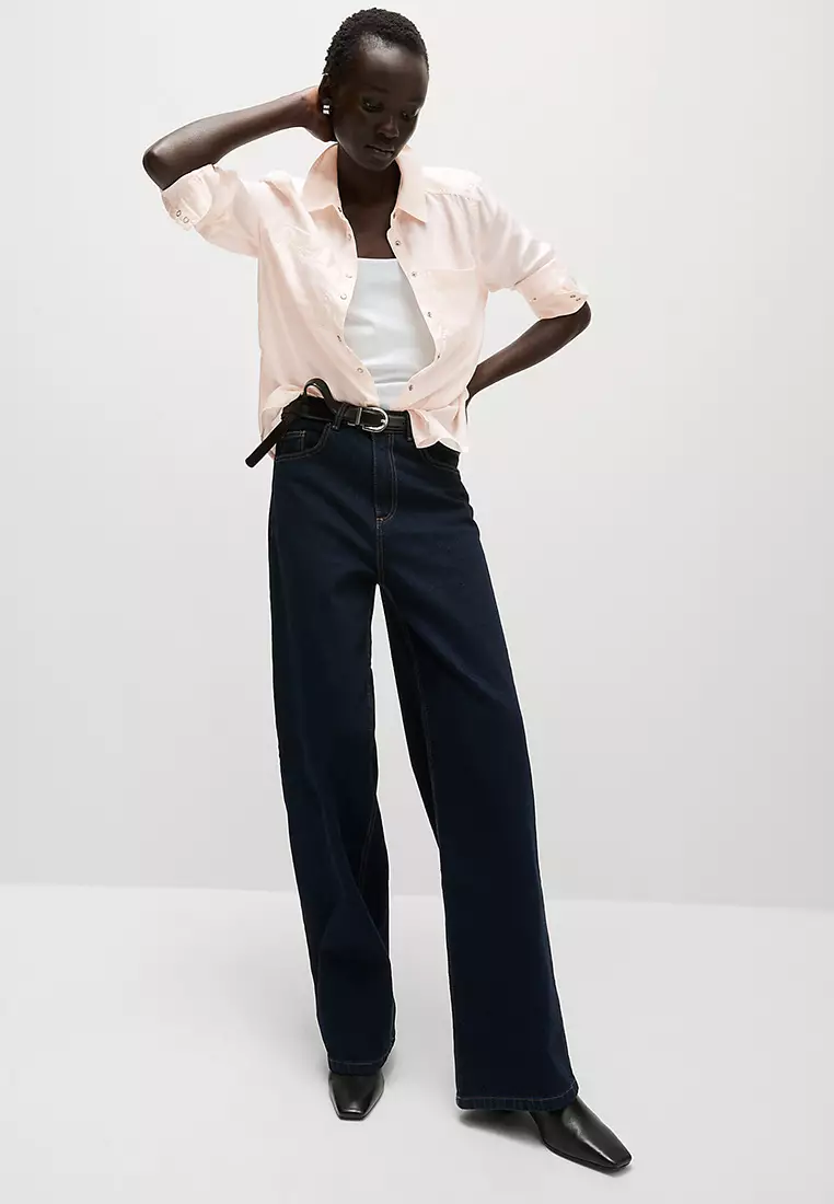 Pure Lyocell Collared Button Through Shirt