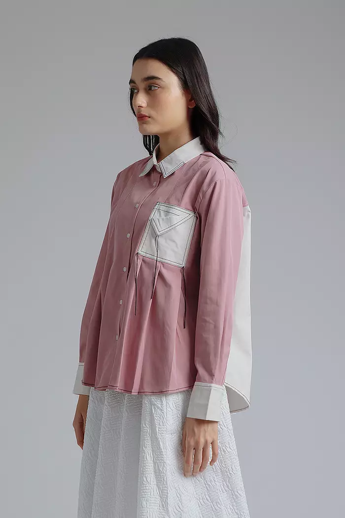 COTTONINK Studio - Atasan Kemeja Wanita Pink Dahl #HolidayCollection
