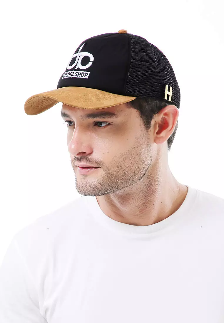 Raesan Topi Baseball Jaring Aksesoris Fashion Pria Adjustable Strap Material Polyester ORIGINAL - Black Brown