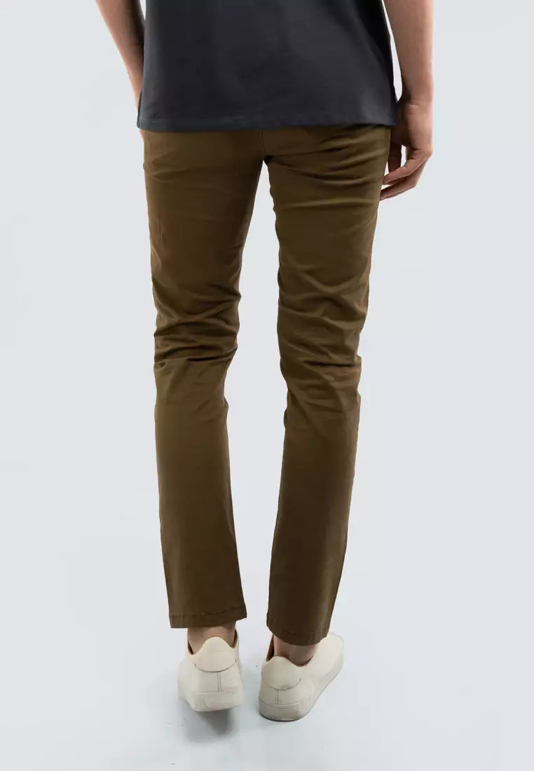 Polo Haus - Men’s Cotton Mix Regular Fit Flat Front Cotton Pant