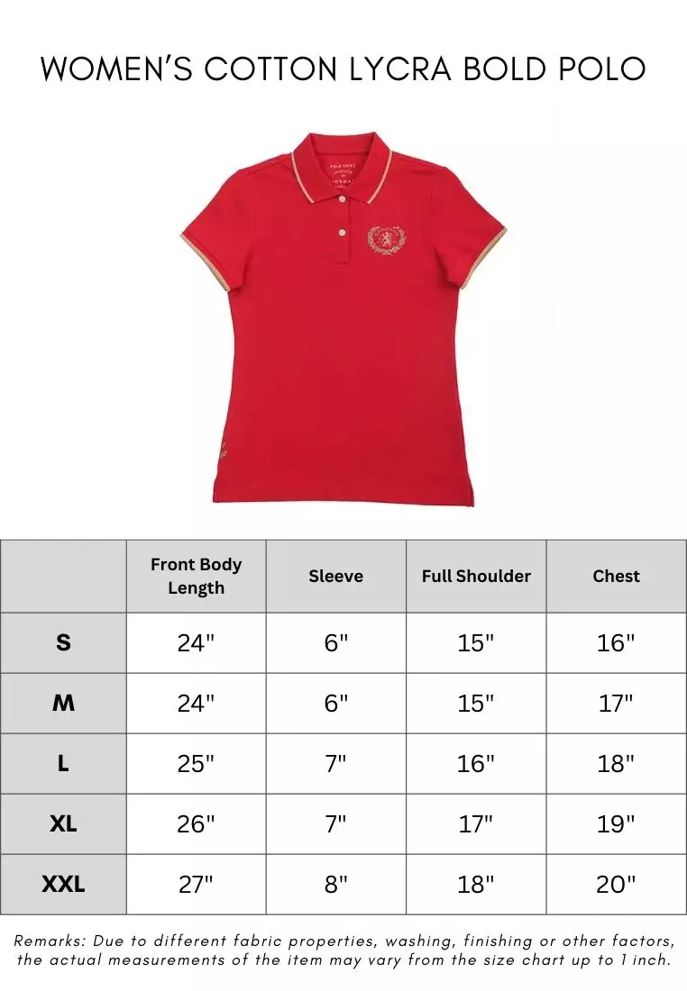 Women's Cotton Lycra Bold Polo
