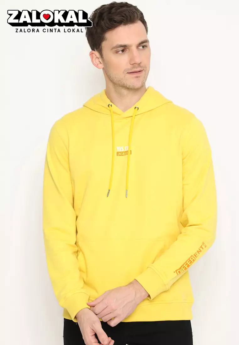 Hoodie Pria Different - Kuning