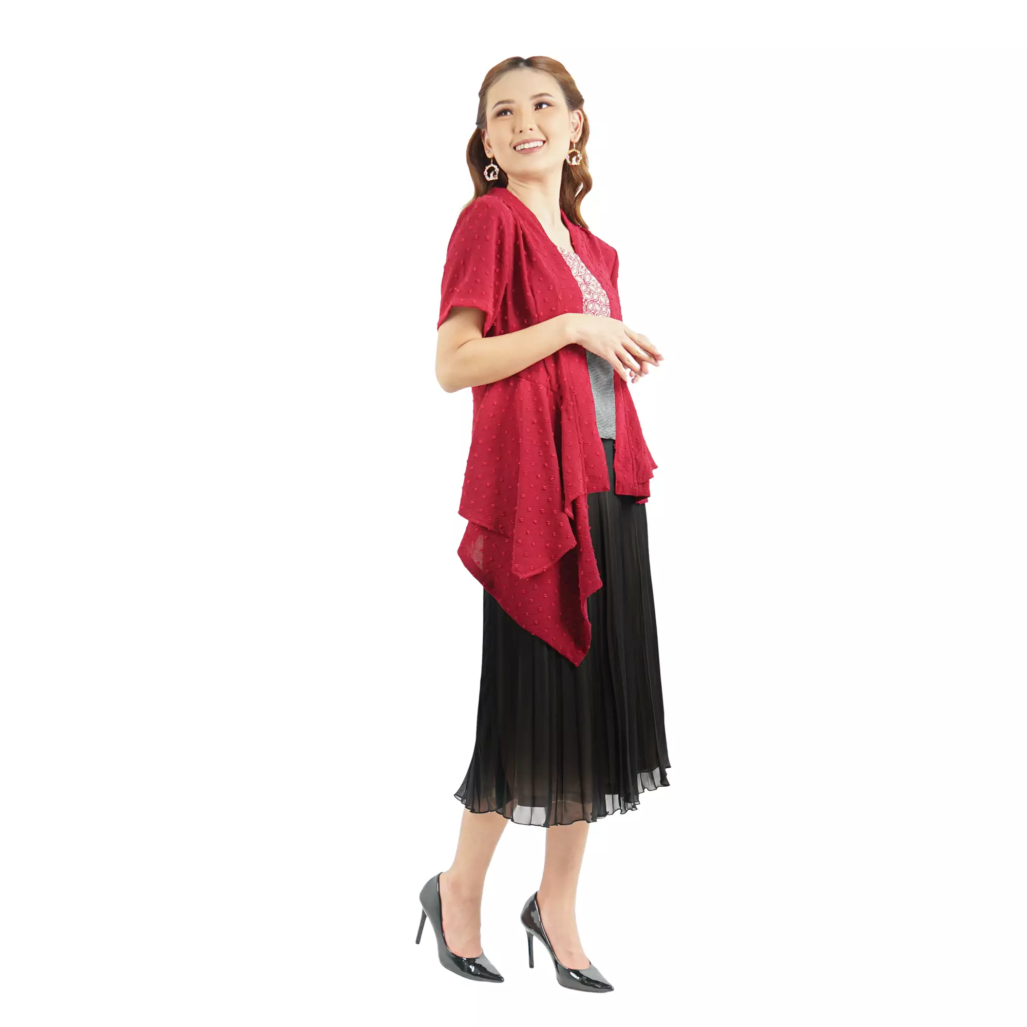 Blouse Batik Wanita - Bhatara Batik Narami - Atasan Batik Modern Lengan Pendek