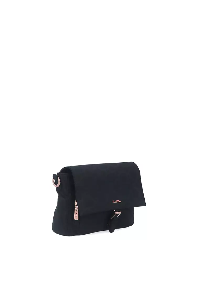 Black Carlo GEO Nylon Saddle Bag