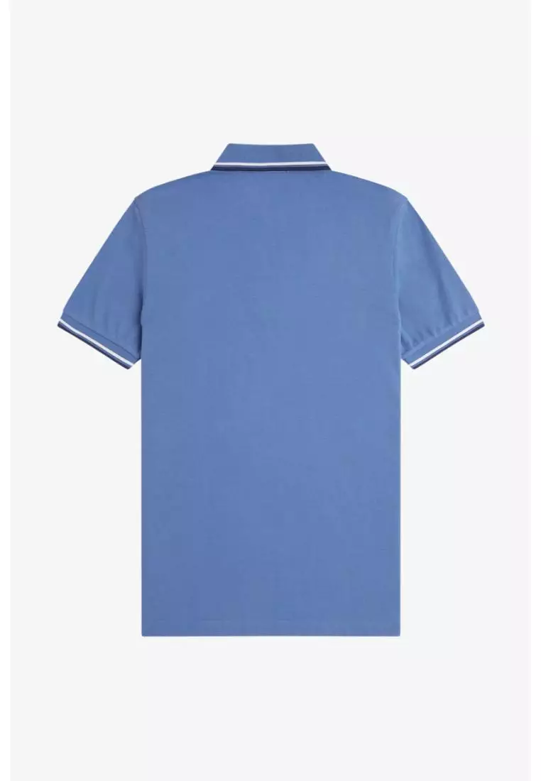 Fred Perry M3600 Twin Tipped Fred Perry Shirt (Ace Blue / Snow White / Tennis Blue)