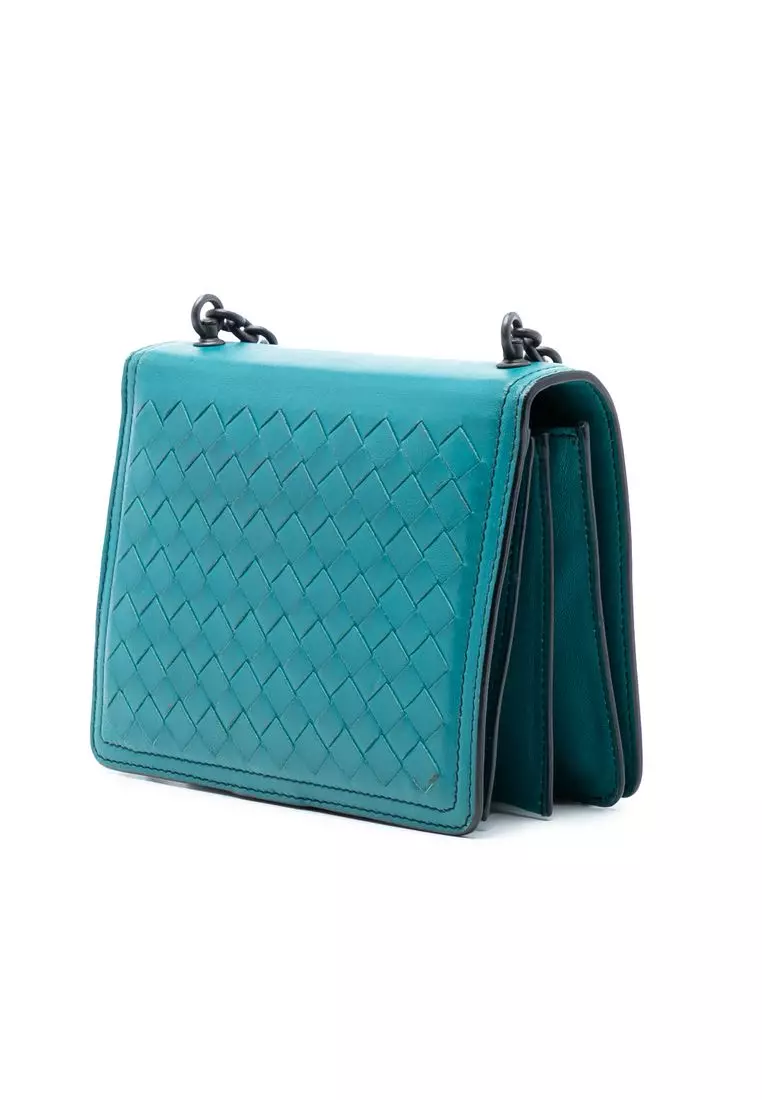 Pre-Loved Bottega Veneta Mini Nappa Intrecciato Runway Shoulder Bag