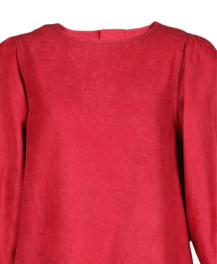 Pito Dito Girl Roethke Dress Anak Perempuan Merah