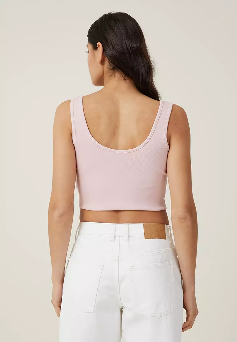 The One Organic Rib Crop Tank