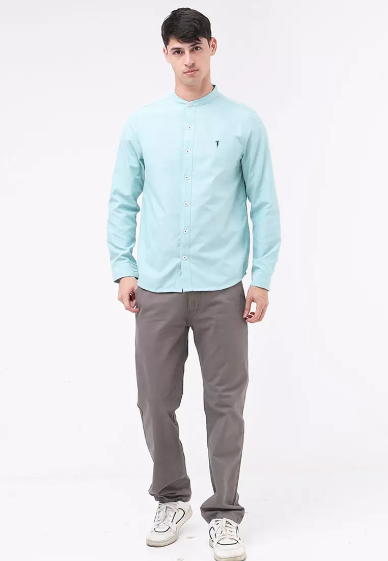 Woven Polo Long Sleeve