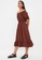 Trendyol brown Shirred Carmen Dress 88A88AA65394F9GS_5