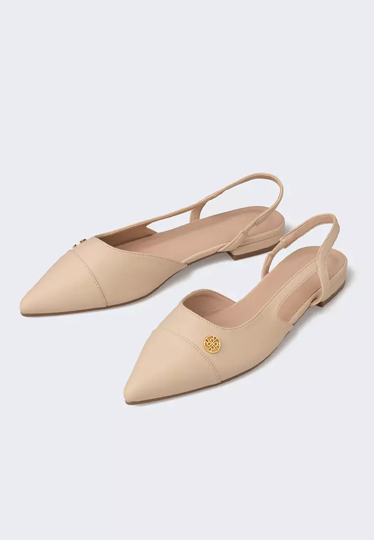Ria Miranda Nude Siena Slingback Flats