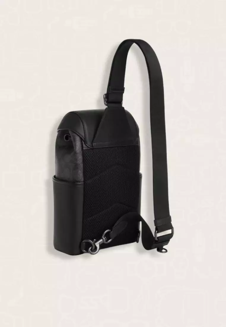 Coach Racer Pack In Signature Charcoal Black