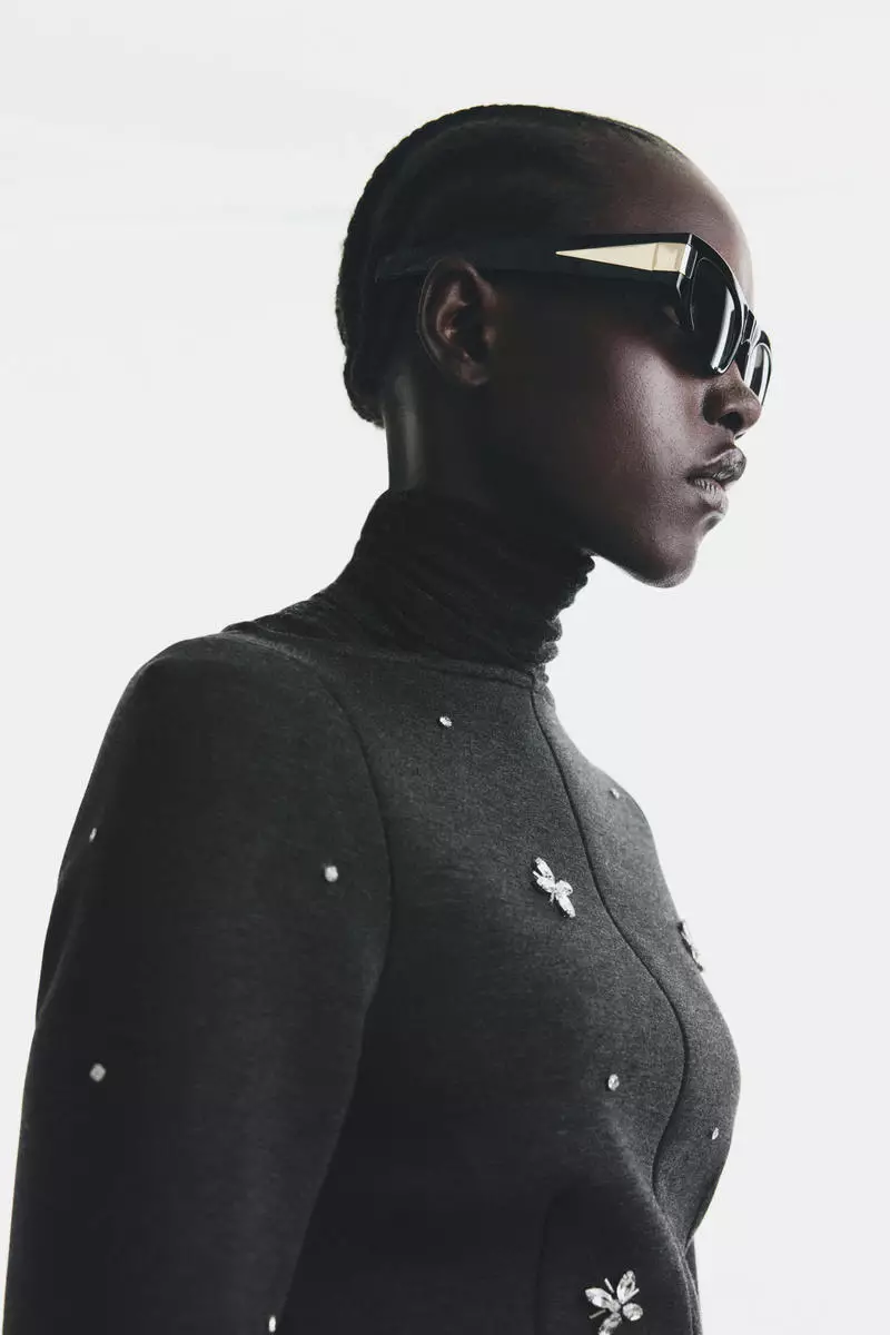 Rhinestone-embellished scuba dress