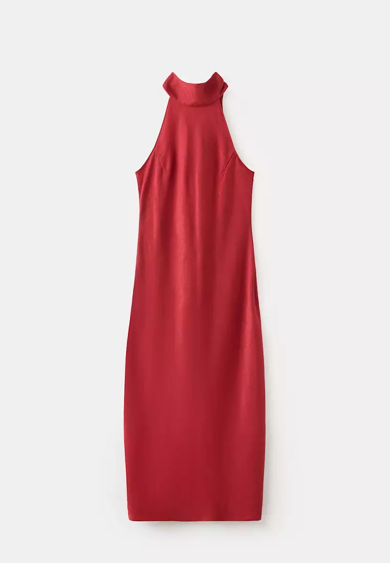 Halter-Neck Dress With Bow