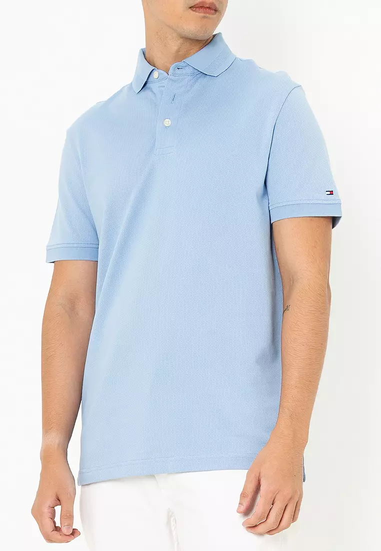 Single Jersey Jacquard Reg Polo Shirt - Tommy Mainline