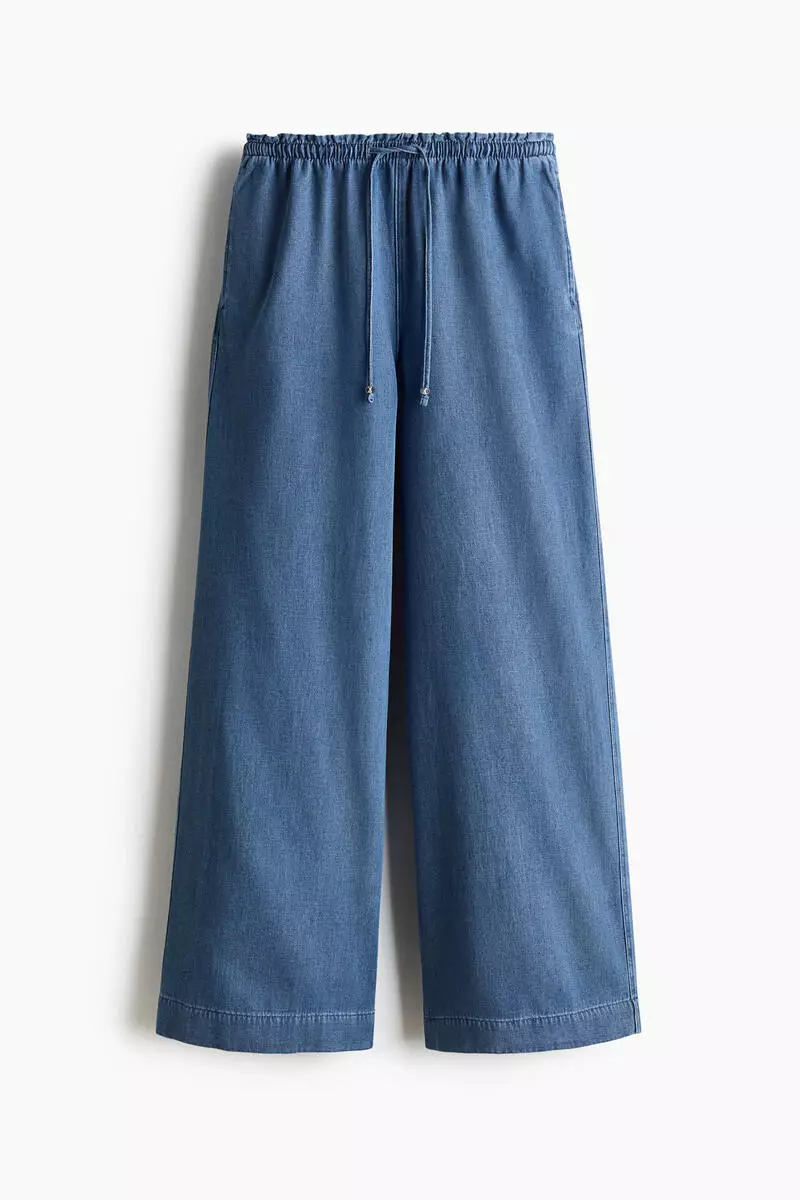 Wide paper bag trousers