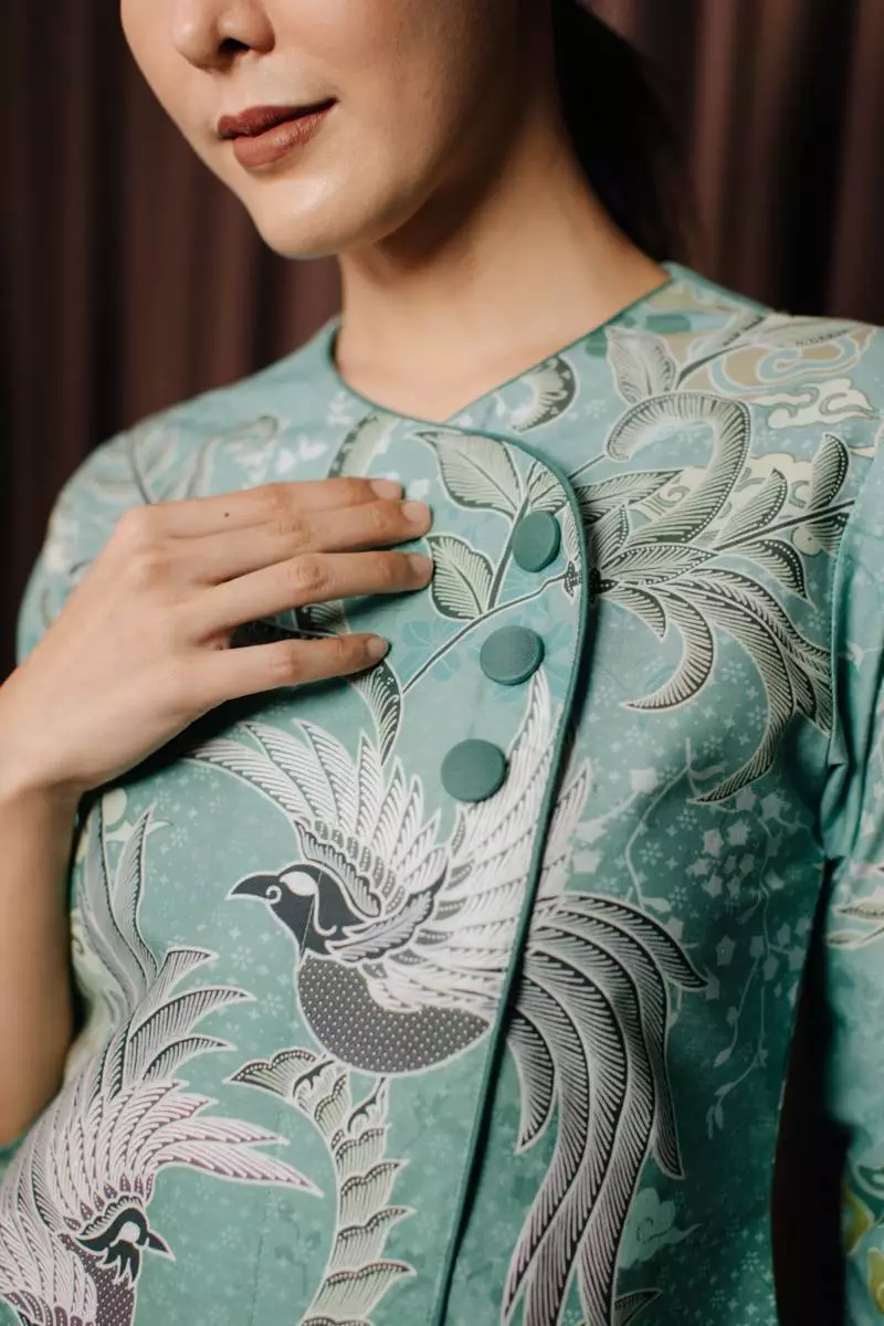 Namora Sage Green Blouse Batik Wanita Digital Print